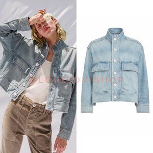 Luxe Streetwear | NWT! AMO Patch Utility Denim Jacket | Oversized Box Fit Light